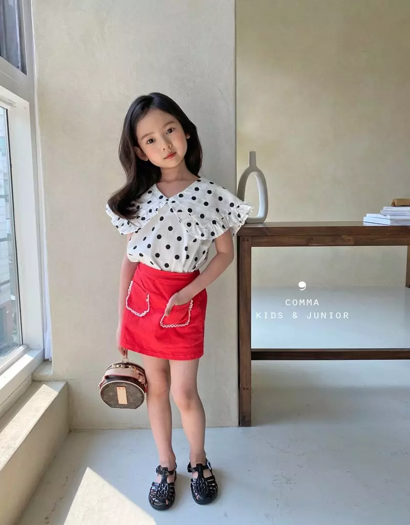 Comma - Korean Children Fashion - #childrensboutique - Big Collar Blouse - 9