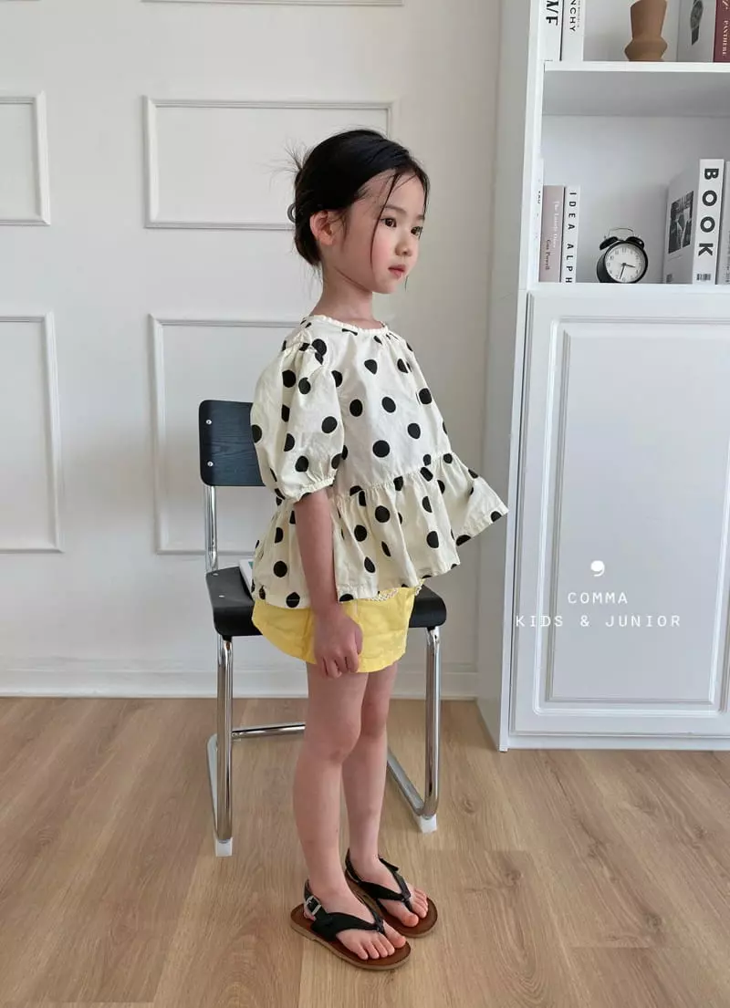 Comma - Korean Children Fashion - #childrensboutique - Big Dot Blouse - 10