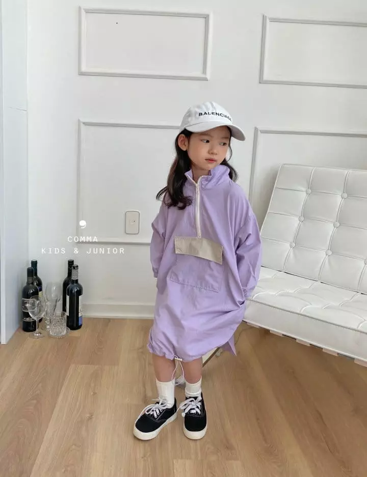 Comma - Korean Children Fashion - #designkidswear - Half Zip-up One-piece - 3
