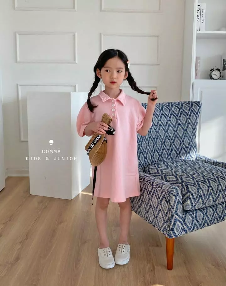 Comma - Korean Children Fashion - #designkidswear - Collar Mini One-piece - 2