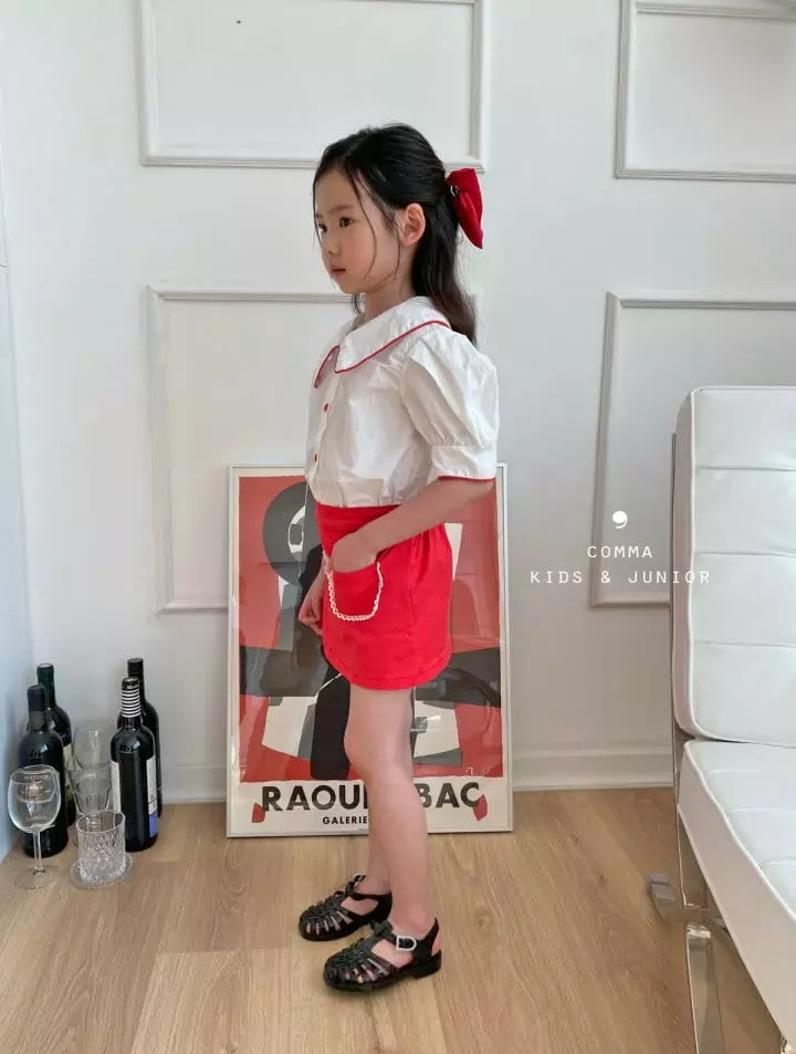 Comma - Korean Children Fashion - #designkidswear - Muzi Piping Blouse - 9