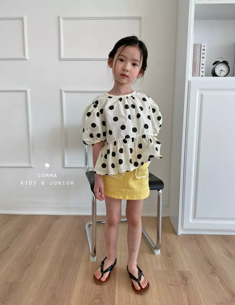 Comma - Korean Children Fashion - #designkidswear - Big Dot Blouse - 11