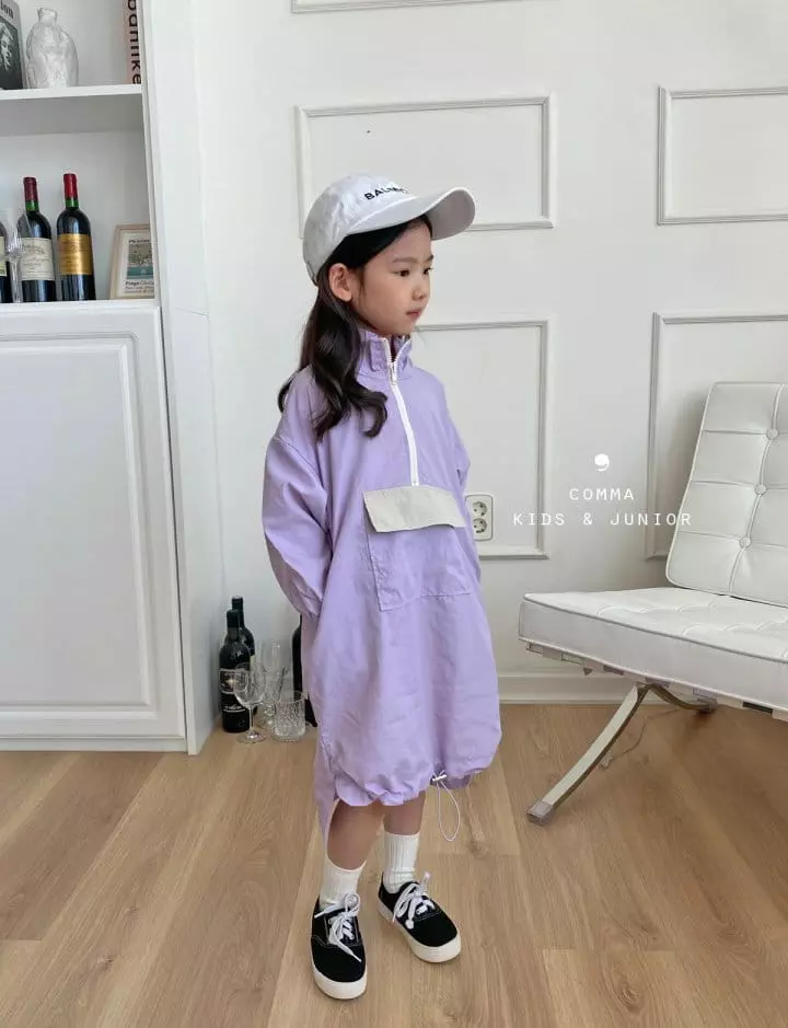 Comma - Korean Children Fashion - #designkidswear - Half Zip-up One-piece - 4