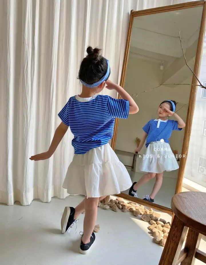Comma - Korean Children Fashion - #discoveringself - Small Stripes Tee - 11