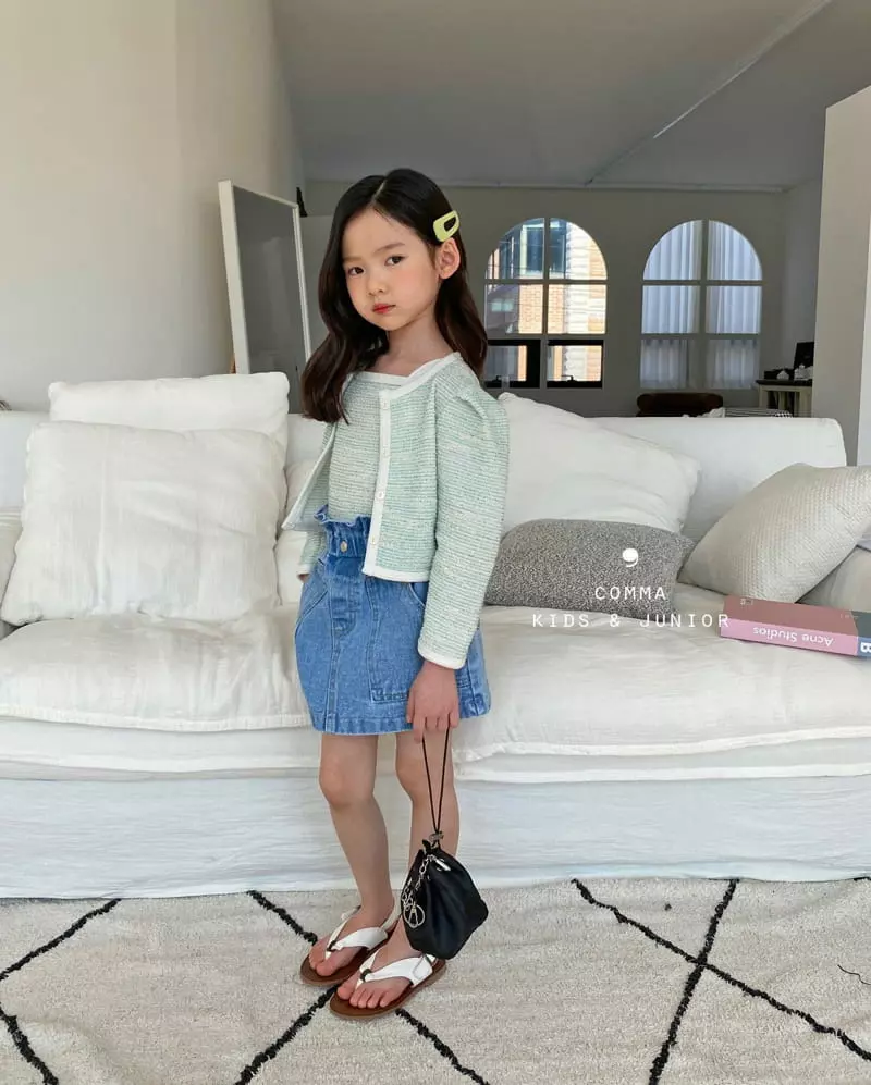 Comma - Korean Children Fashion - #discoveringself - Denim Pumpkin Skirt