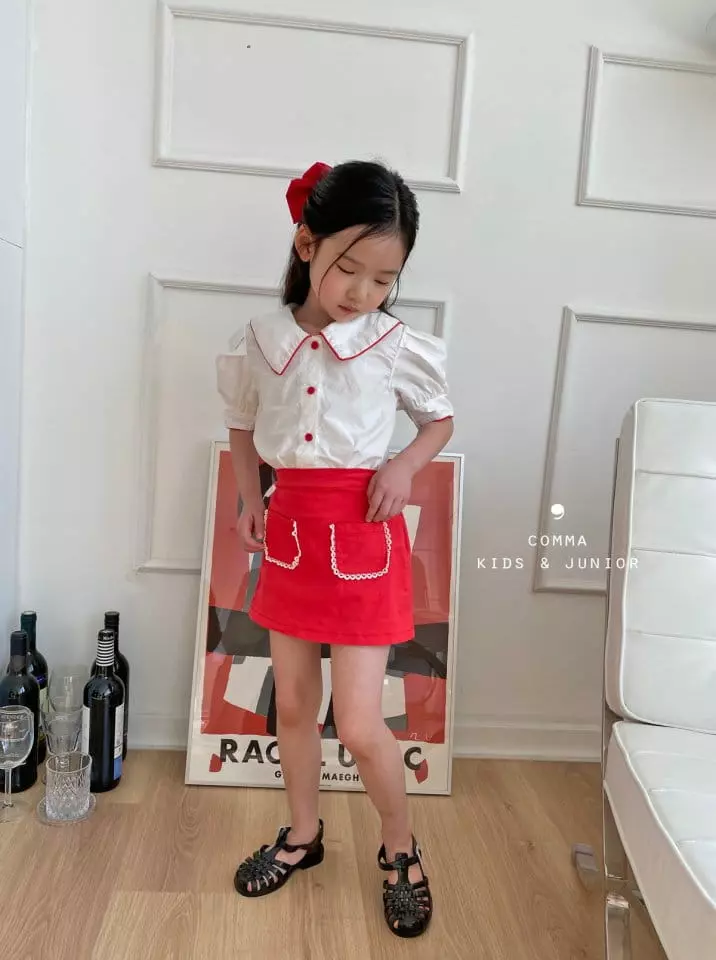 Comma - Korean Children Fashion - #discoveringself - Muzi Piping Blouse - 10