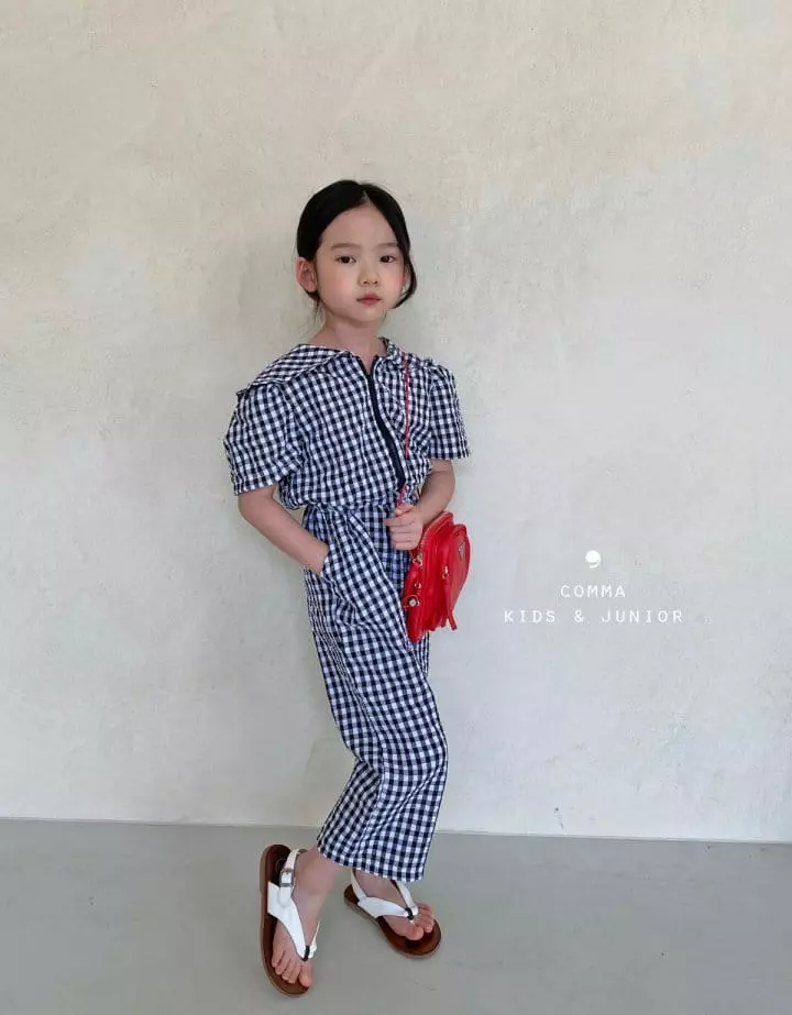 Comma - Korean Children Fashion - #fashionkids - Circle Collat Jumpsuit - 2