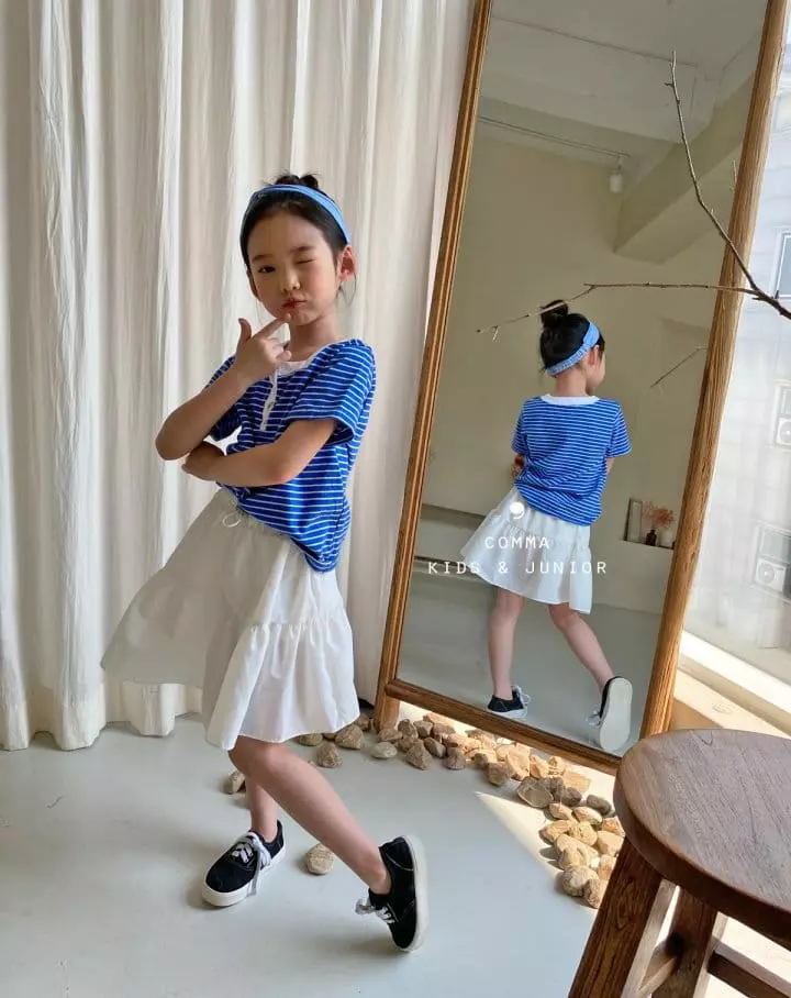 Comma - Korean Children Fashion - #fashionkids - Small Stripes Tee - 12