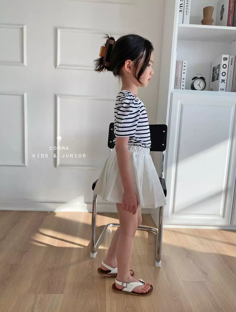 Comma - Korean Children Fashion - #fashionkids - Linen Mini Wrinkle Skirt - 2