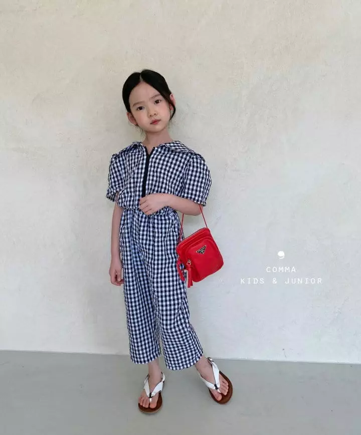 Comma - Korean Children Fashion - #kidsshorts - Circle Collat Jumpsuit - 3