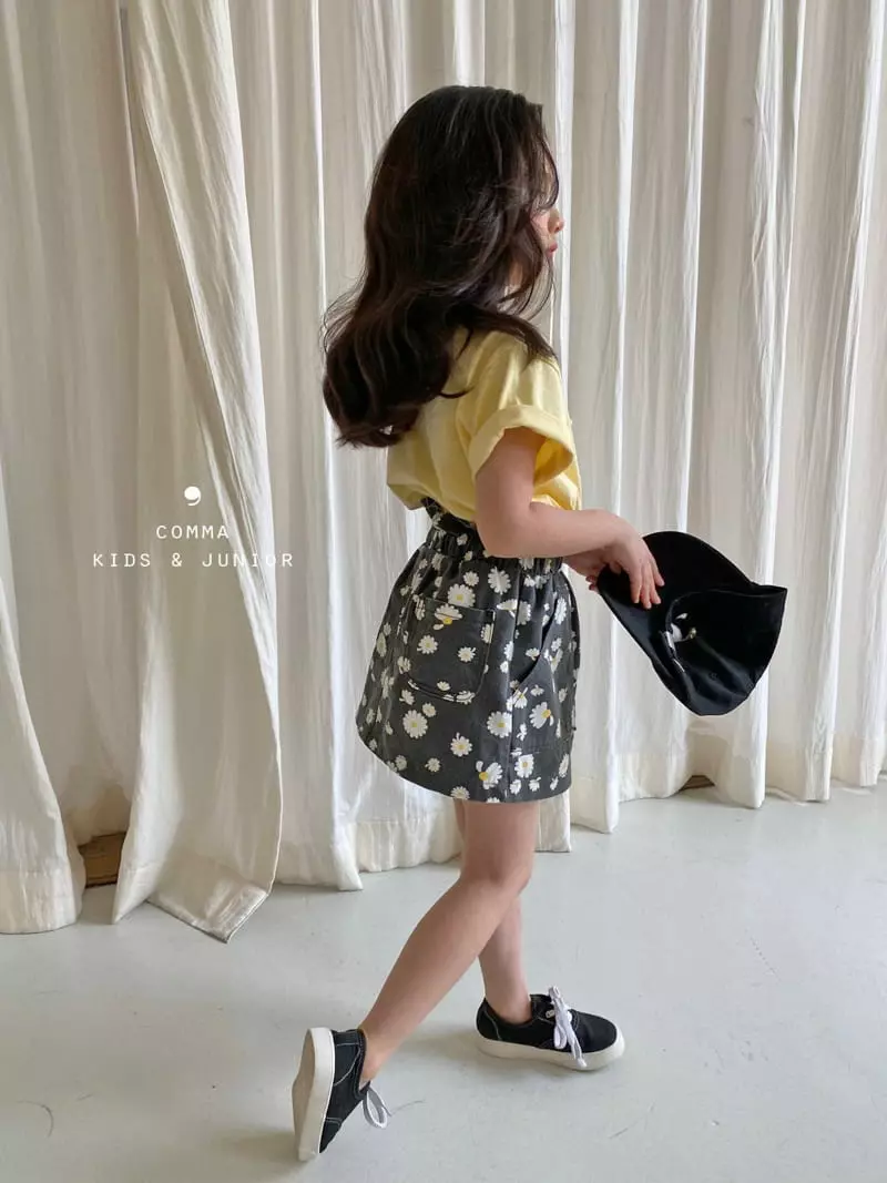 Comma - Korean Children Fashion - #kidsshorts - Flower Pumpkin Skirt - 2