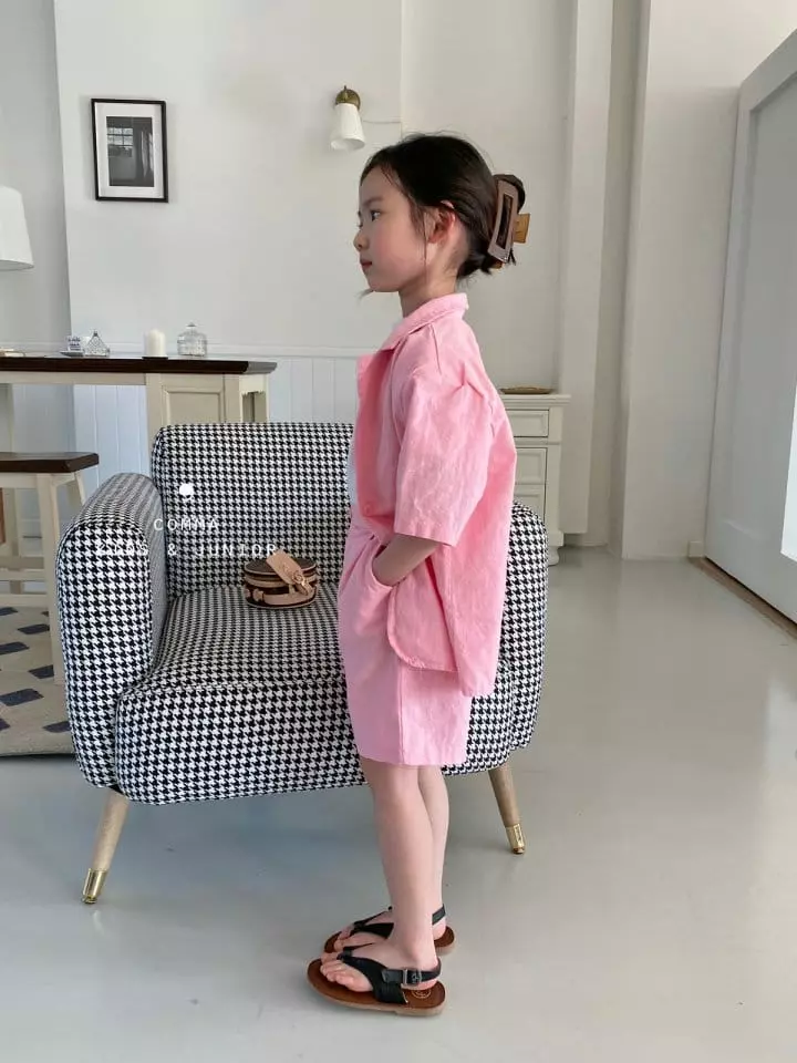 Comma - Korean Children Fashion - #kidsshorts - Linen Pad Jacket - 2