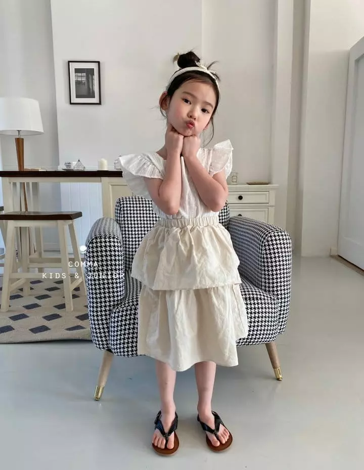 Comma - Korean Children Fashion - #kidsshorts - Cancan Linen Skirt
