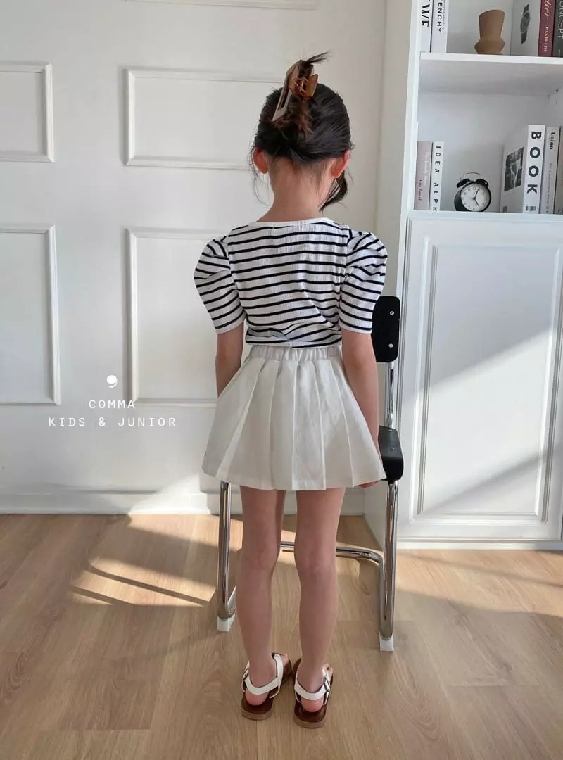 Comma - Korean Children Fashion - #kidsshorts - Linen Mini Wrinkle Skirt - 3
