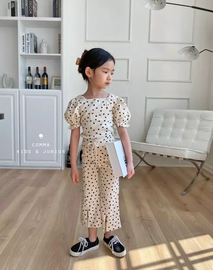 Comma - Korean Children Fashion - #kidsstore - Dot Slit Pants - 2