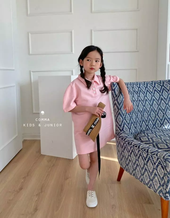 Comma - Korean Children Fashion - #kidsstore - Collar Mini One-piece - 6