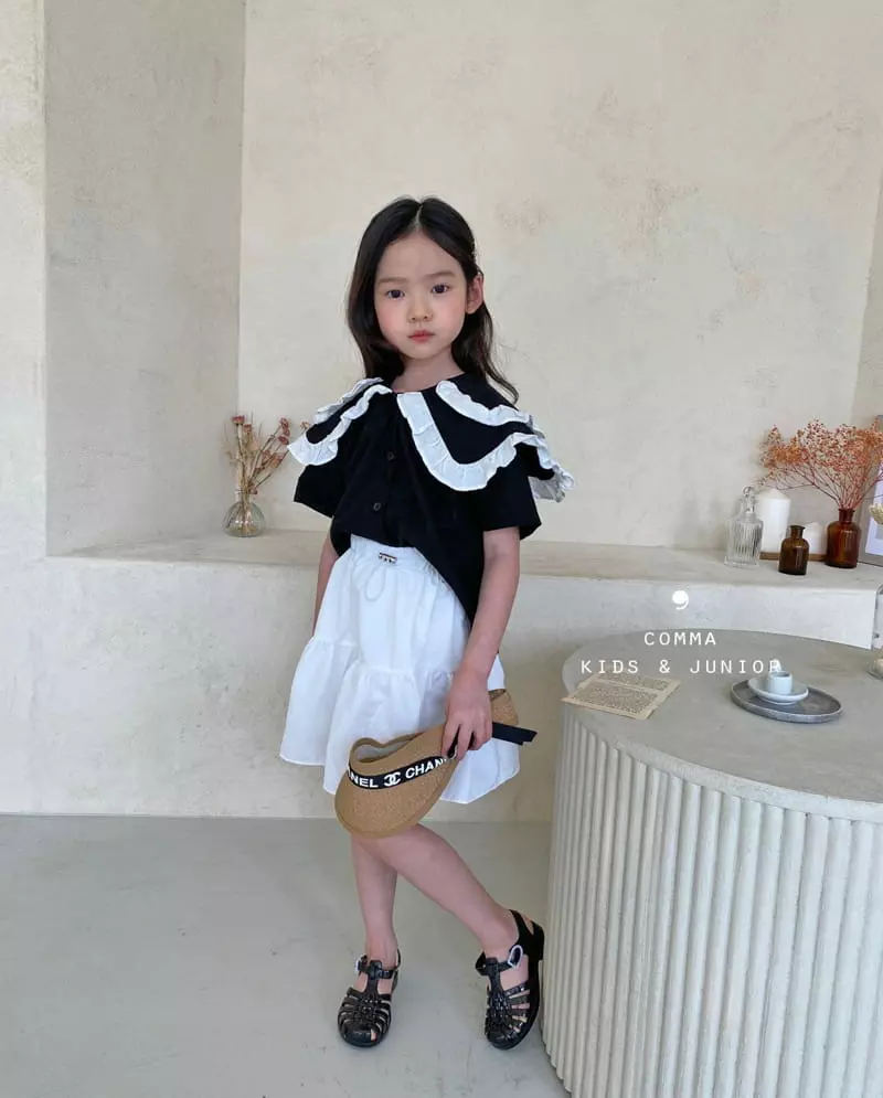 Comma - Korean Children Fashion - #kidsstore - Twice Collar Blouse