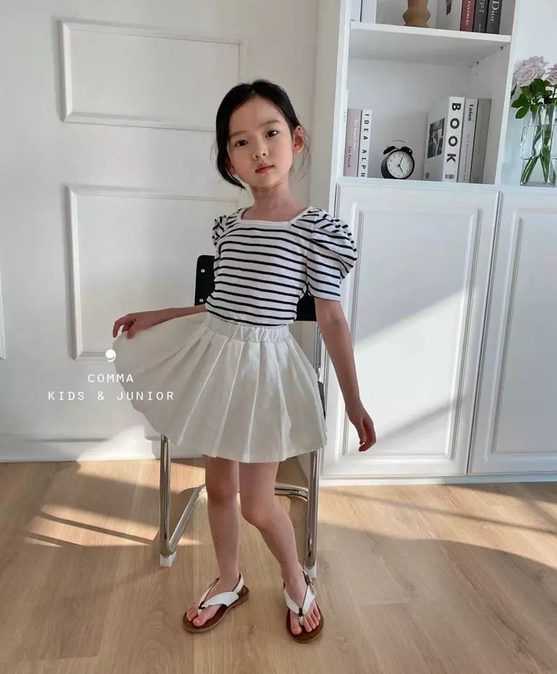 Comma - Korean Children Fashion - #kidsshorts - Linen Mini Wrinkle Skirt - 4