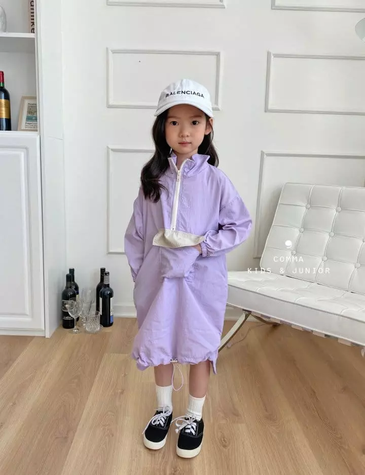 Comma - Korean Children Fashion - #kidzfashiontrend - Half Zip-up One-piece - 8