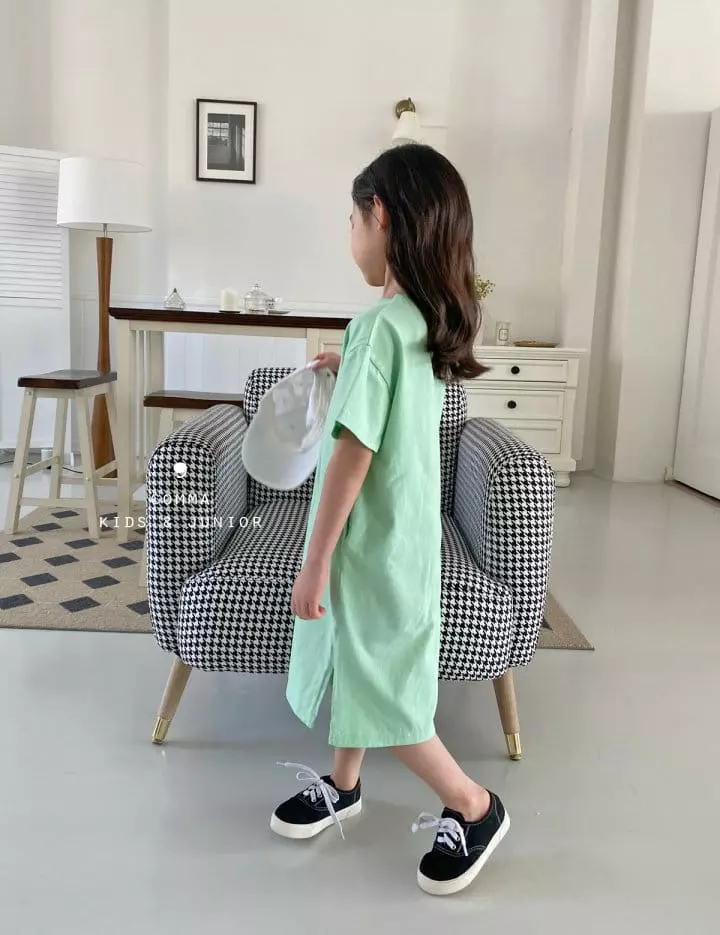 Comma - Korean Children Fashion - #kidzfashiontrend - Long Slit One-piece - 6