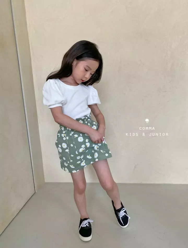 Comma - Korean Children Fashion - #kidzfashiontrend - Shirring Puff Tee - 3