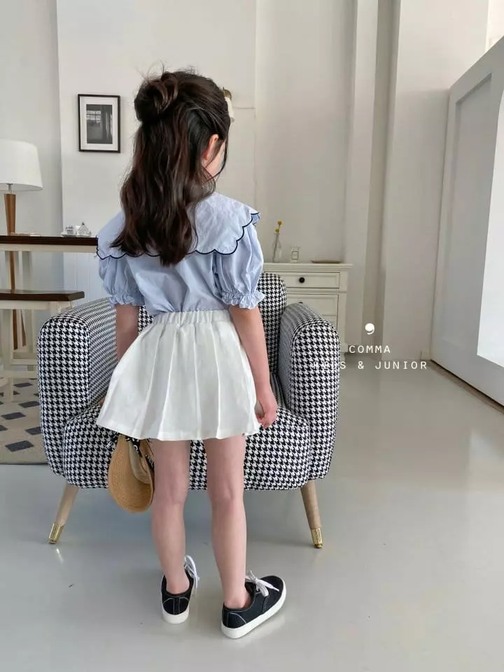 Comma - Korean Children Fashion - #kidzfashiontrend - Scallop Blouse - 11