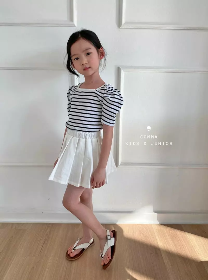 Comma - Korean Children Fashion - #kidzfashiontrend - Linen Mini Wrinkle Skirt - 5
