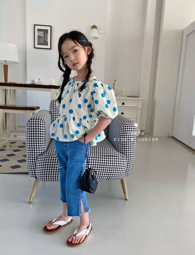 Comma - Korean Children Fashion - #kidzfashiontrend - Big Dot Blouse - 2