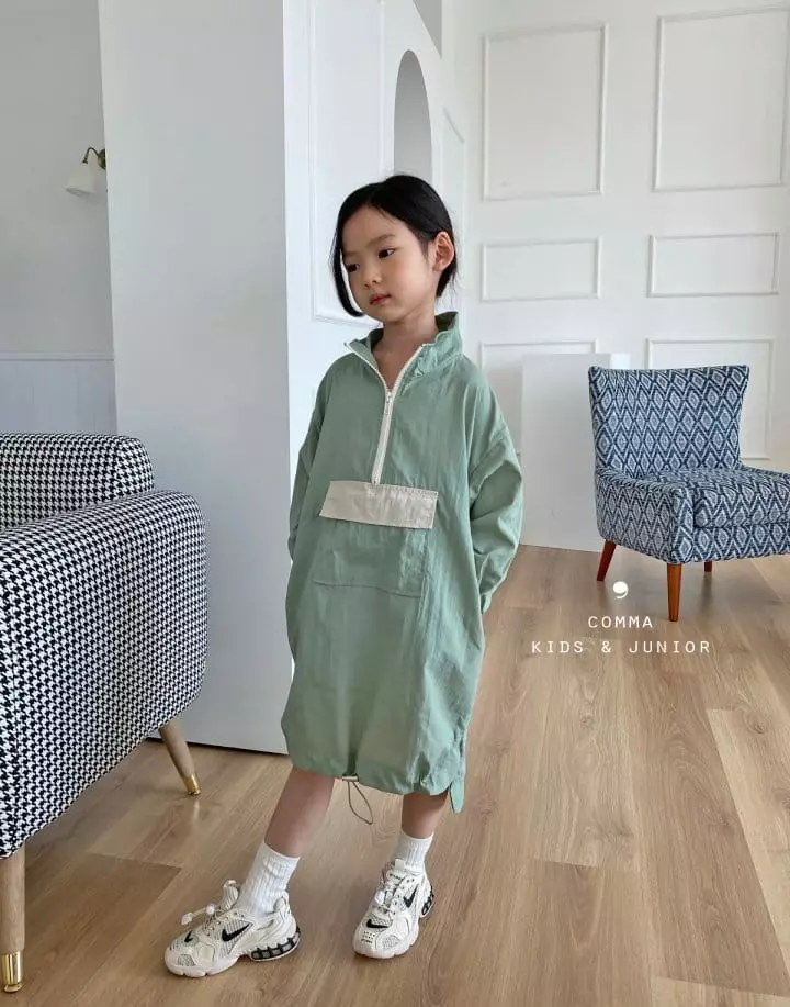 Comma - Korean Children Fashion - #littlefashionista - Half Zip-up One-piece - 10