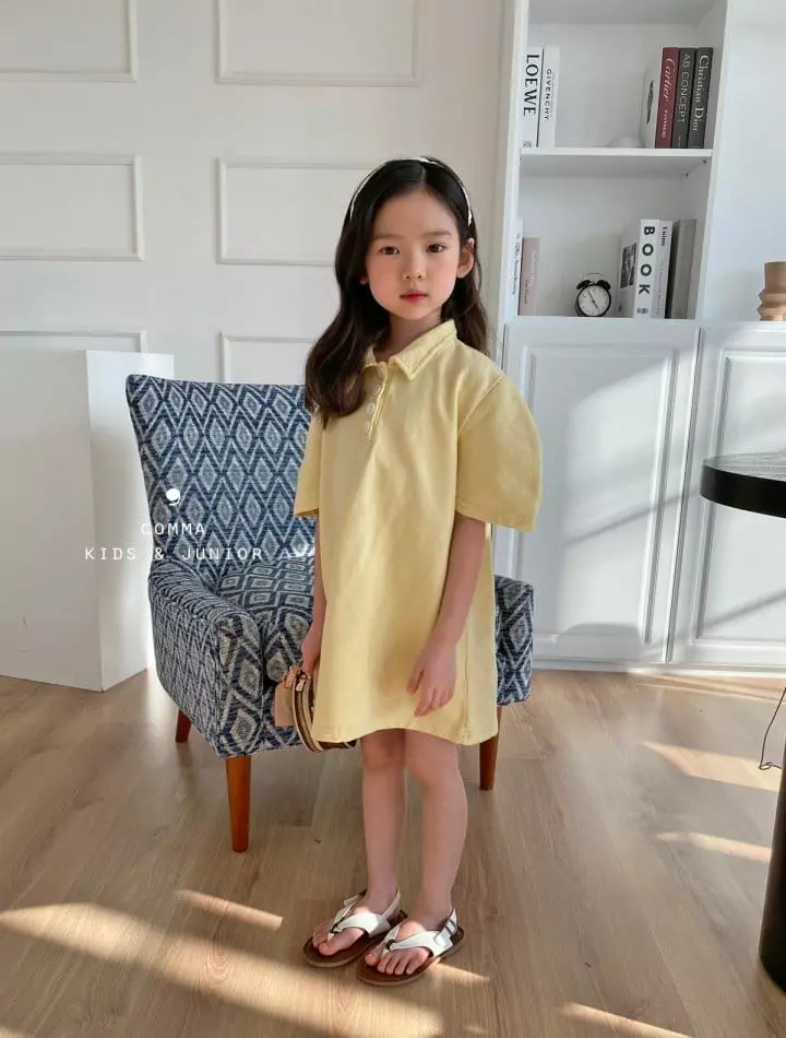 Comma - Korean Children Fashion - #littlefashionista - Collar Mini One-piece - 9