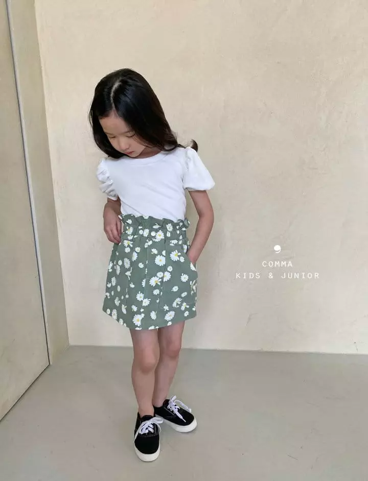 Comma - Korean Children Fashion - #littlefashionista - Shirring Puff Tee - 5