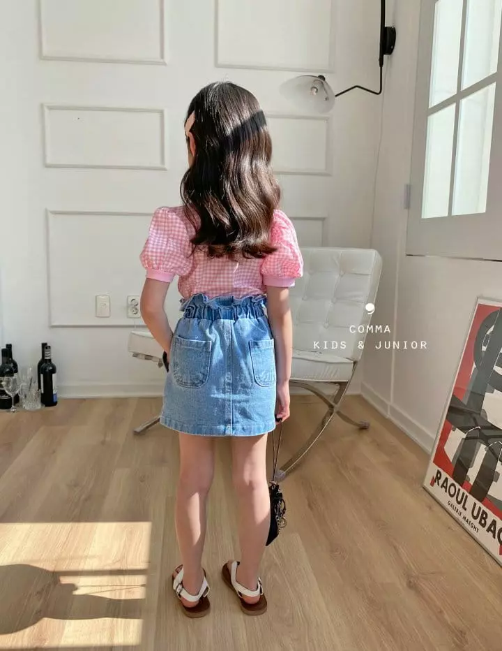 Comma - Korean Children Fashion - #Kfashion4kids - CheckPuff Tee - 4