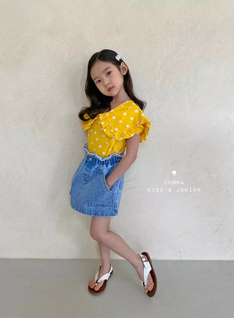 Comma - Korean Children Fashion - #littlefashionista - Big Collar Blouse - 3