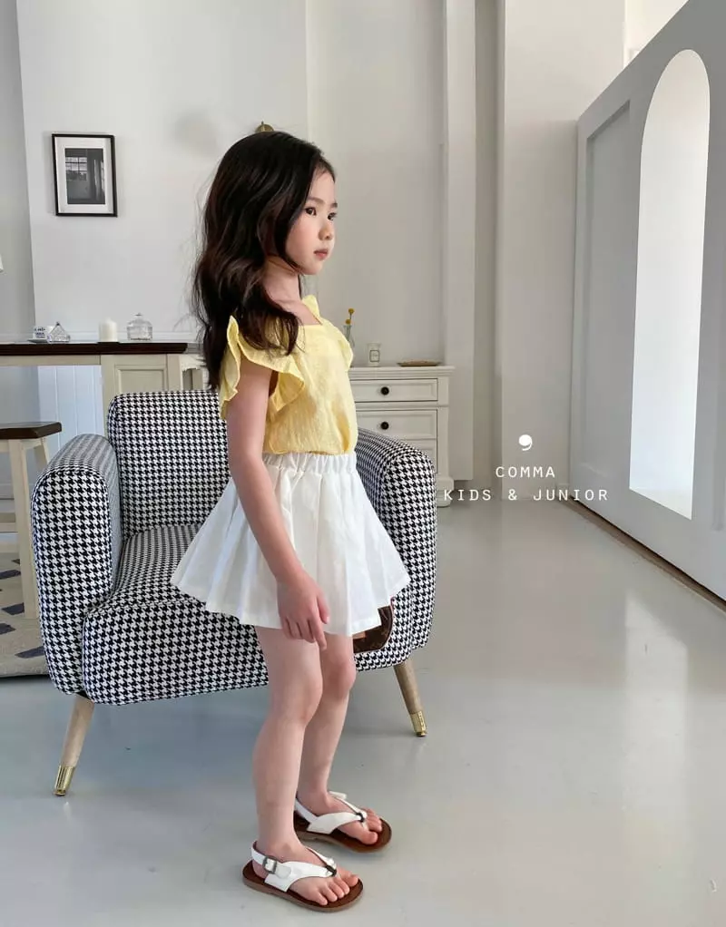 Comma - Korean Children Fashion - #littlefashionista - Linen Mini Wrinkle Skirt - 7