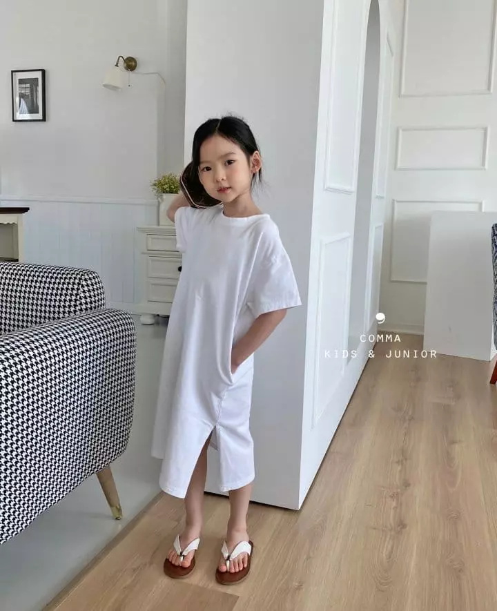 Comma - Korean Children Fashion - #magicofchildhood - Long Slit One-piece - 9