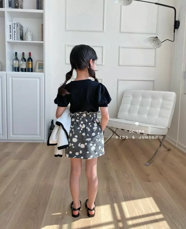 Comma - Korean Children Fashion - #magicofchildhood - Pearl Shirring Puff Tee - 7