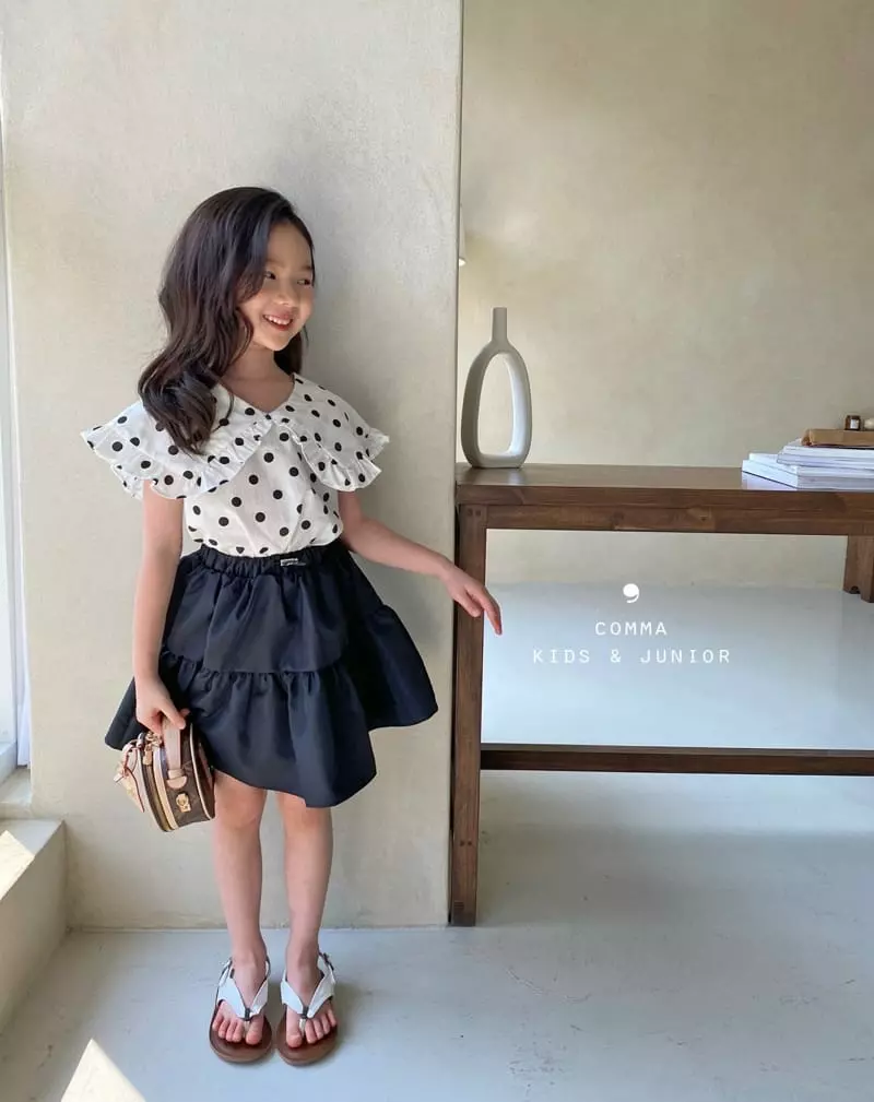 Comma - Korean Children Fashion - #littlefashionista - Big Collar Blouse - 4