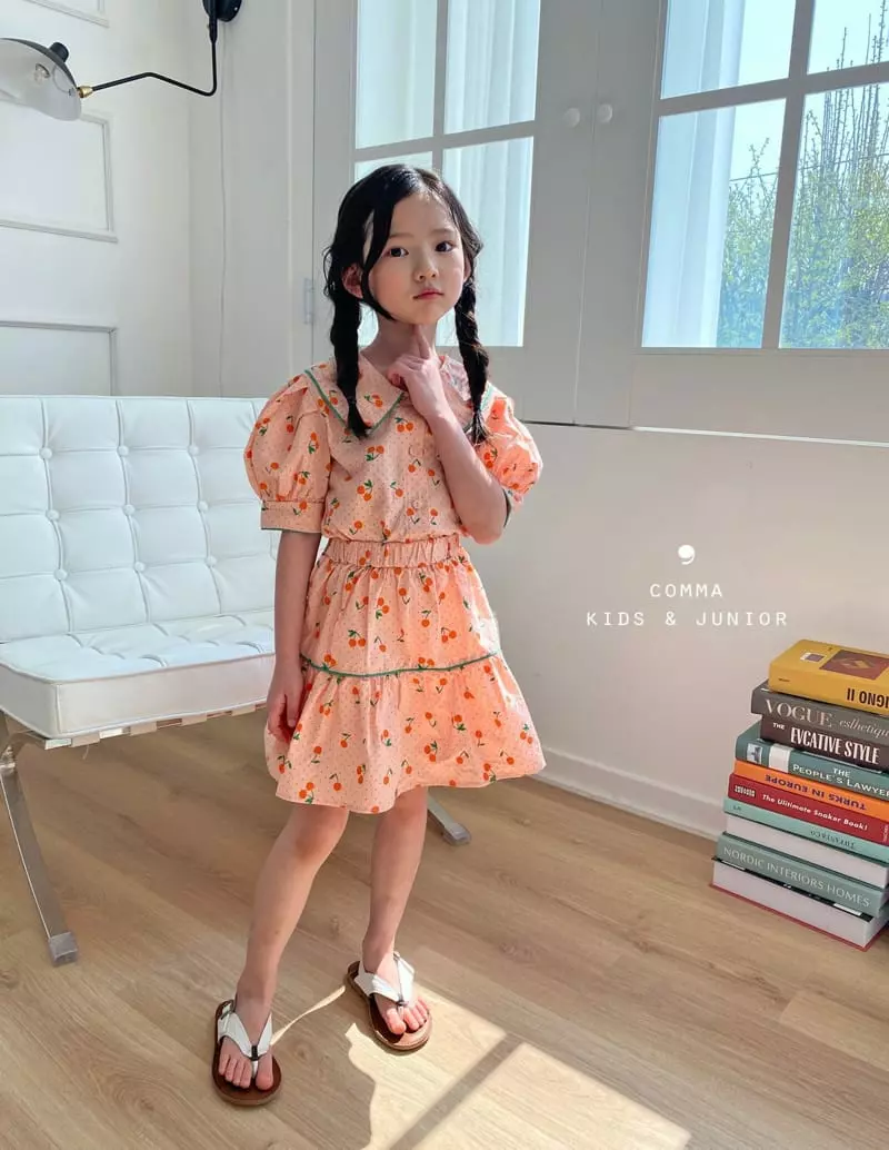 Comma - Korean Children Fashion - #magicofchildhood - Cherry Top Bottom Set - 9