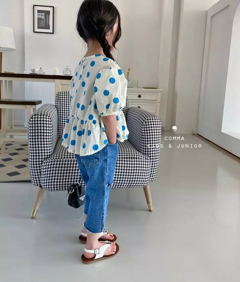 Comma - Korean Children Fashion - #magicofchildhood - Big Dot Blouse - 5