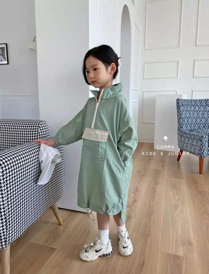 Comma - Korean Children Fashion - #minifashionista - Half Zip-up One-piece - 12