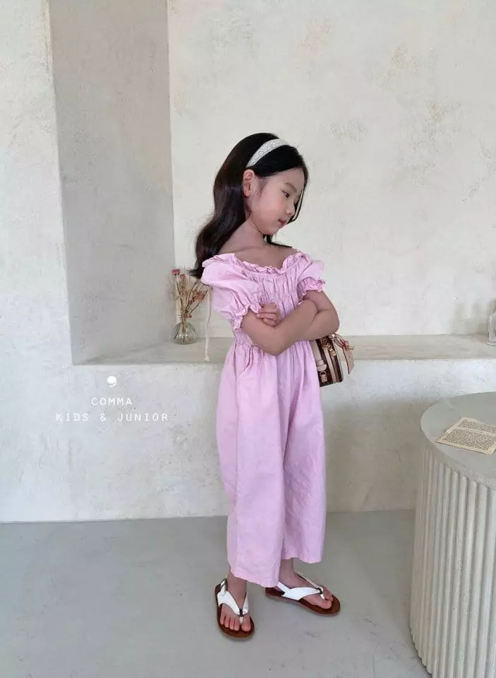 Comma - Korean Children Fashion - #minifashionista - Shirring Linen Jumpsuit
