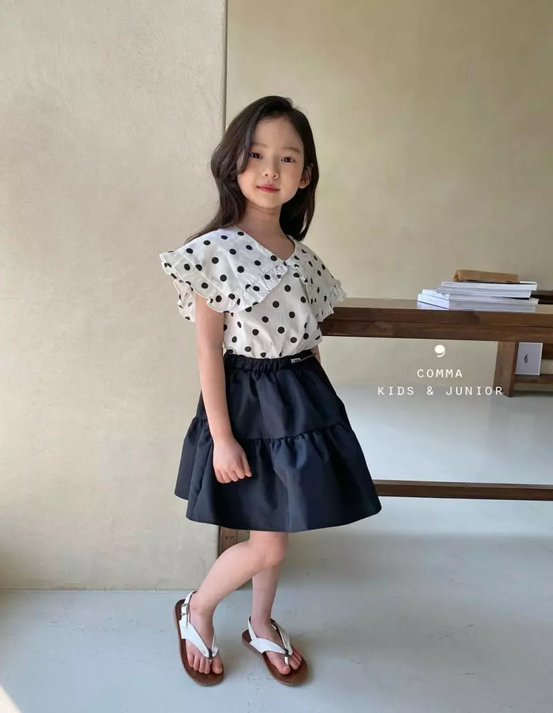Comma - Korean Children Fashion - #minifashionista - Big Collar Blouse - 5
