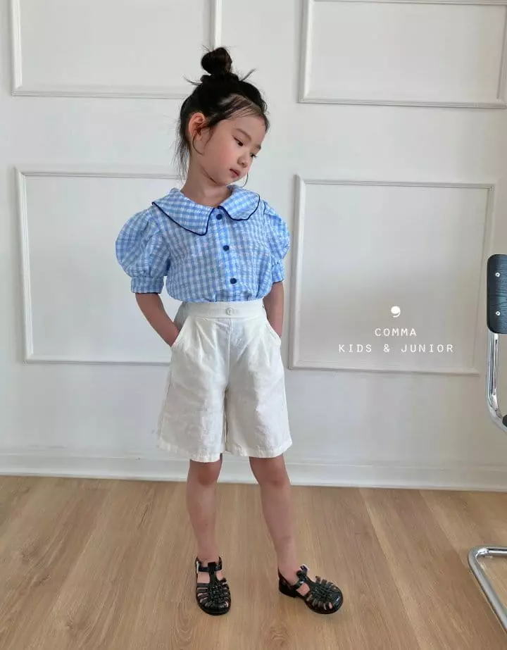 Comma - Korean Children Fashion - #minifashionista - Check Pipig Blouse - 3