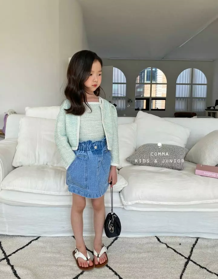 Comma - Korean Children Fashion - #prettylittlegirls - Cardigan Sleeveless Set - 2