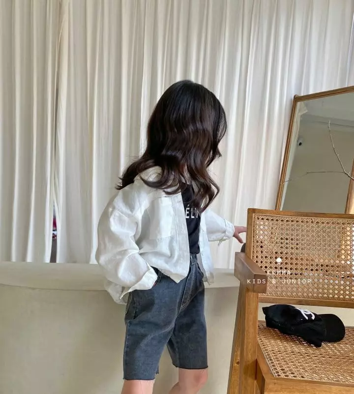 Comma - Korean Children Fashion - #prettylittlegirls - Linen Shirt Jacket