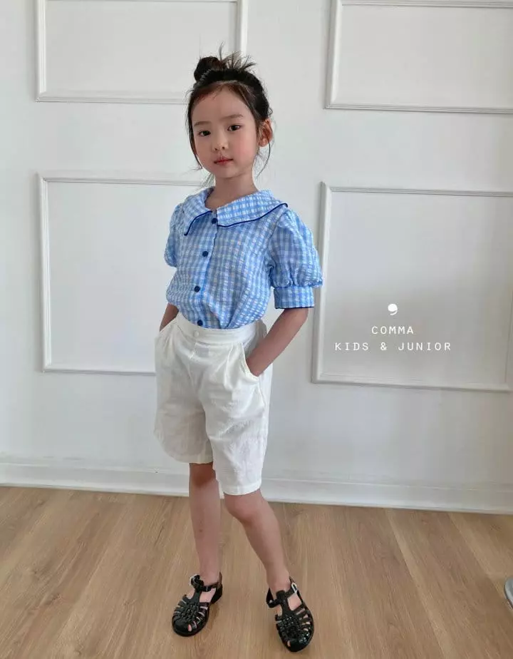 Comma - Korean Children Fashion - #minifashionista - Check Pipig Blouse - 4
