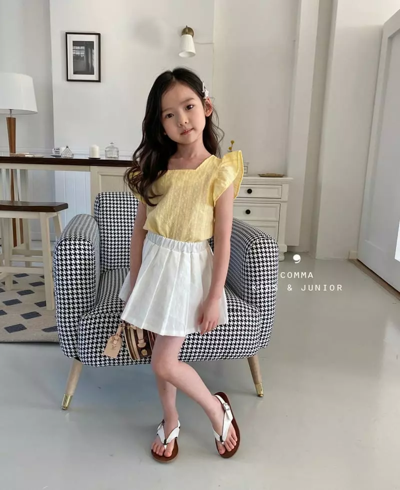 Comma - Korean Children Fashion - #prettylittlegirls - Linen Mini Wrinkle Skirt - 10
