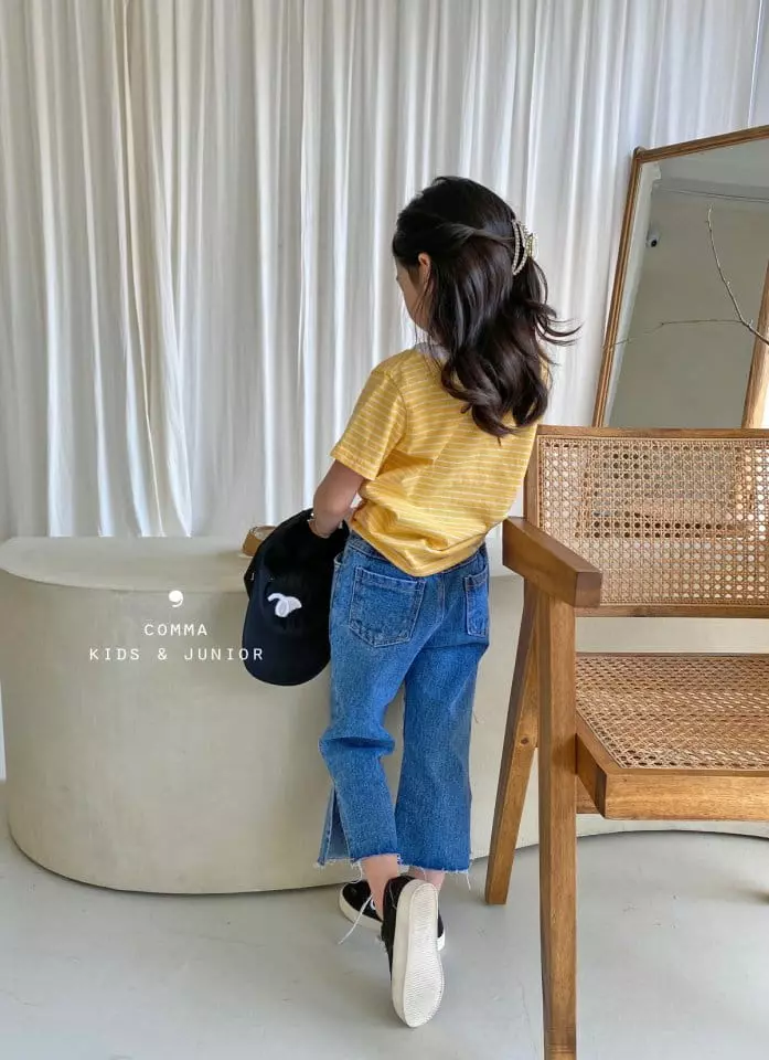 Comma - Korean Children Fashion - #todddlerfashion - Small Stripes Tee - 5