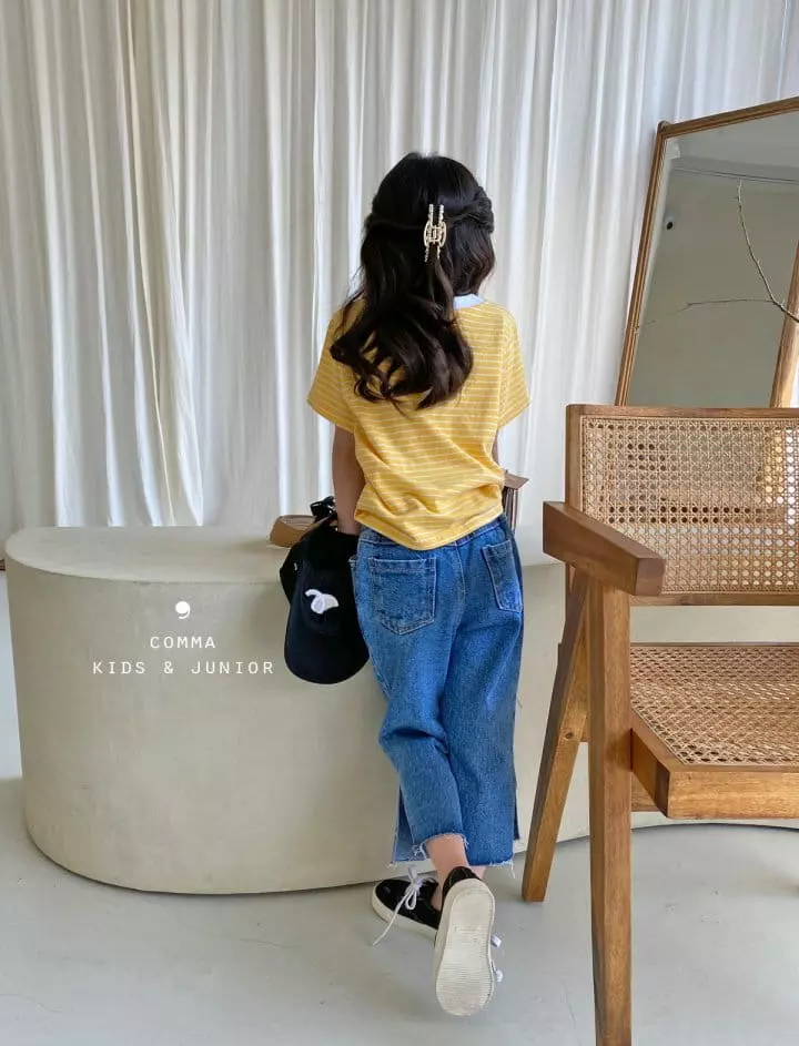 Comma - Korean Children Fashion - #toddlerclothing - Small Stripes Tee - 6