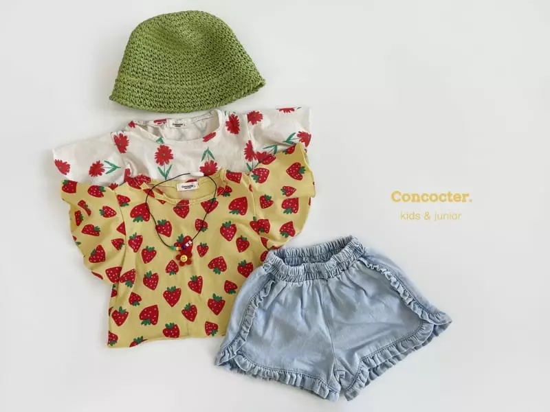 Concocter - Korean Children Fashion - #Kfashion4kids - Frill Denim Shorts - 10